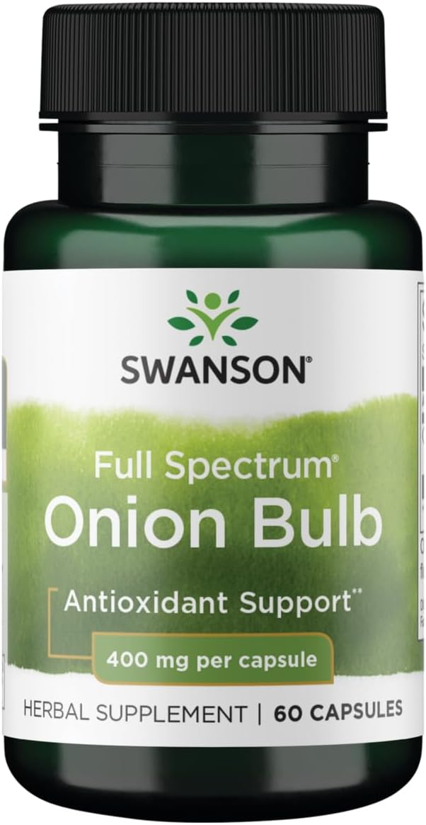 Swanson Full Spectrum Onion Bulb herbal supplement capsule bottle 60 capsules 400mg