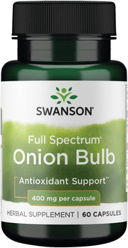 Swanson Full Spectrum Onion Bulb herbal supplement capsule bottle 60 capsules 400mg