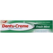 Dentu-Creme Fresh Mint denture cleansing paste 75ml tube front packaging