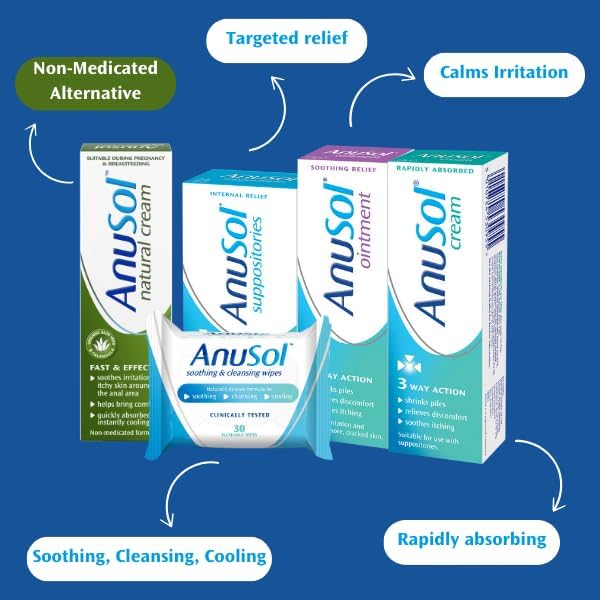 Anusol Soothing Cream with Zinc Oxide - For Personal Comfort, 43g variants.