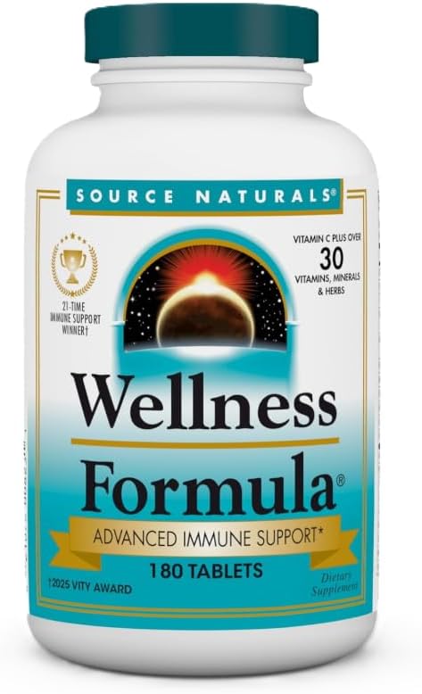 Source Naturals Wellness Formula supplement bottle on a white background