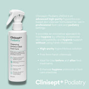 Clinisept+ Podiatry Foot Hygiene Spray - pH Neutral & Alcohol Free - 250ml