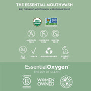 Essential Oxygen BR Organic Mouthwash Brushing Rinse - Peppermint