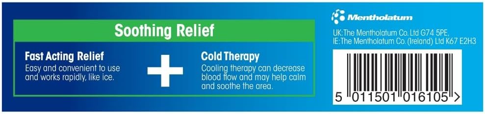 Back of Deep Freeze Cold Gel tube showing barcode and instructions.