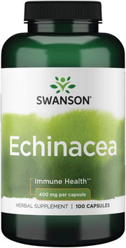 Swanson Echinacea Purpurea herbal supplement capsule bottle 100 capsules 400mg