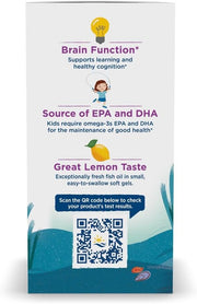 Supplement facts and ingredients label for Complete Omega Jr.