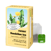 Floradix Organic Dandelion Herbal Tea box, 15 teabags.