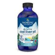 Nordic Naturals Arctic Cod Liver Oil Liquid bottle, 237ml unflavoured.