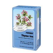 Box of Floradix Organic Thyme Herbal Tea, 15 teabags, certified organic.
