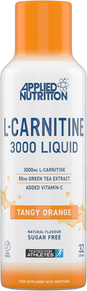 Applied Nutrition L-Carnitine 3000 Liquid Tangy Orange 480ml bottle 32 servings