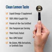 Nordic Naturals Omega-3D Liquid, Lemon with Vitamin D3 - 237ml