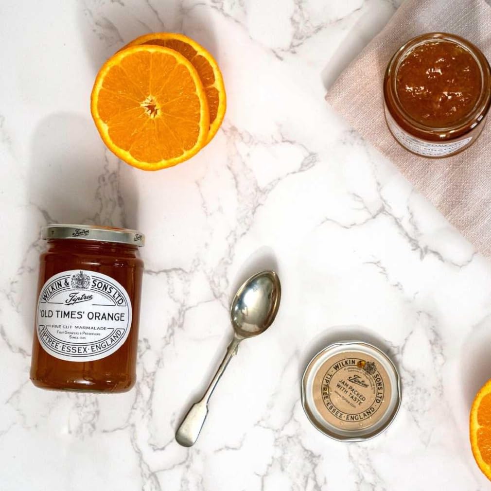 Tiptree Old Times Orange Marmalade Fine Cut breakfast serving glass jar 908g