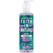 Faith In Nature Lavender & Geranium Relaxing Hand Wash, pump bottle packaging, lavender and geranium, 400ml