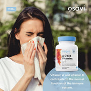 Osavi Vitamin A D E K Complex with Natural Beta-Carotene & D3 - 120 Softgels