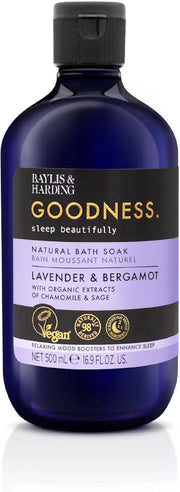 Baylis & Harding Goodness lavender bergamot natural bath soak bottle 500ml