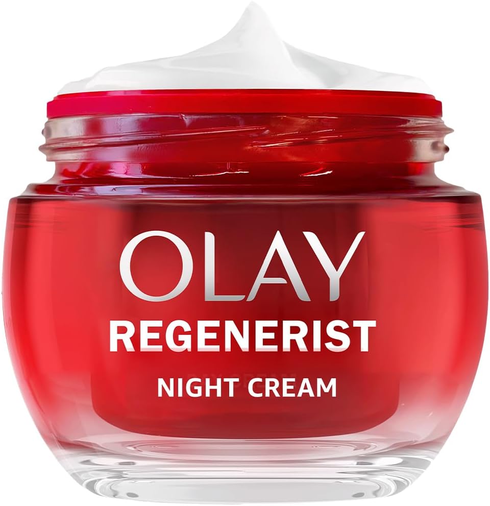 Olay Regenerist Fragrance Free Night Cream jar, 50ml.