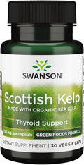 Swanson Scottish Kelp 750mg Organic Sea Kelp – 30 Veg Capsules