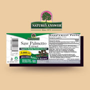 Nature’s Answer Saw Palmetto Extract, Alcohol Free - 2,000mg – 30mL