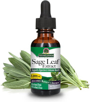 Nature's Answer Alcohol-Free Sage Leaf Extract 30ml liquid herbal supplement front label