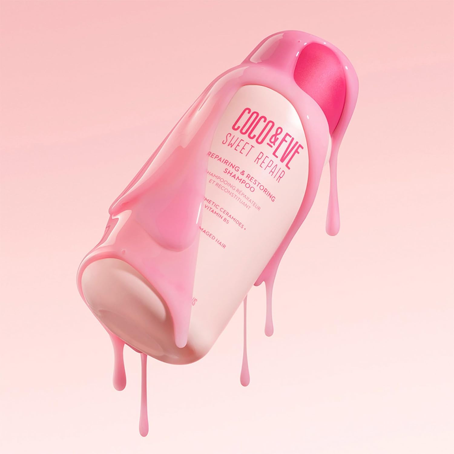 Coco & Eve Sweet Repair Shampoo bottle with pink and white design, 280ml.
