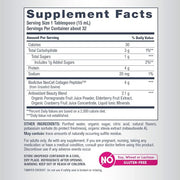 Supplement facts label for NeoCell liquid collagen supplement, 473ml bottle.