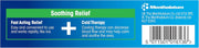Back of Deep Freeze Cold Gel tube showing barcode and instructions.