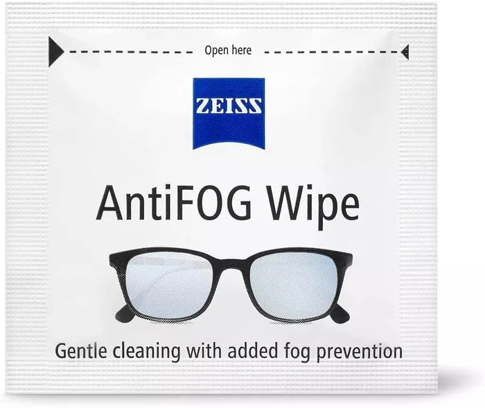 Sachet of ZEISS Anti-Fog Lens Wipes, 30 count, 