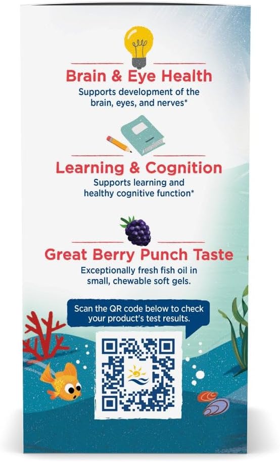 Supplement facts label for Nordic Naturals Children's DHA Xtra.