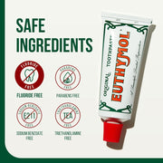 Euthymol Original Fluoride Free Toothpaste 75ml ingredients information panel