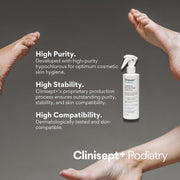 Clinisept+ Podiatry Foot Hygiene Spray - pH Neutral & Alcohol Free - 250ml