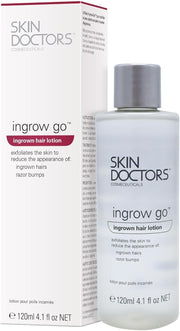 Skin Doctors Ingrow Go ingrown hair lotion skincare box & bottle 120ml