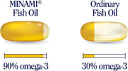 Nutrition label for Minami MorEPA Move Plus showing EPA, DHA, and curcumin content.