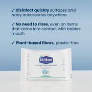 Milton Plant-Based Baby Antibacterial Surface Wipes 