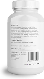 Supplement facts & barcode panel for collagen, HA, and vitamin complex.