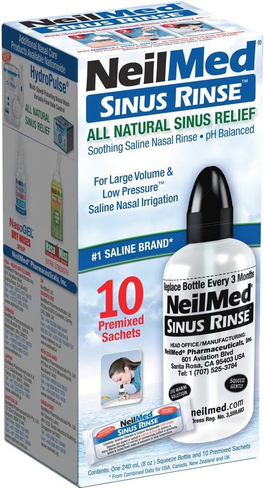 Box of Neilmed Sinus Rinse All Natural Sachets, 10 count.