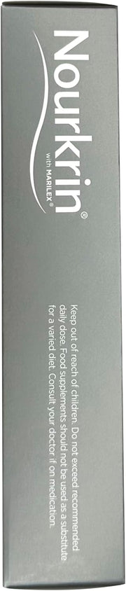 Nourkrin Man Hair Support Supplement box side view on white background.