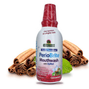 Nature’s Answer PerioBrite Cinnamint mouthwash alcohol-free fluoride-free 480ml bottle front label