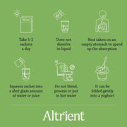 Usage:
Altrient R-ALA sachet preparation instructions