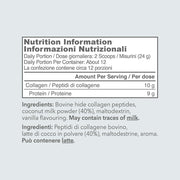 Supplement facts & ingredients image: Vital Proteins Collagen Coffee Creamer vanilla powder tub 305g ingredients label
