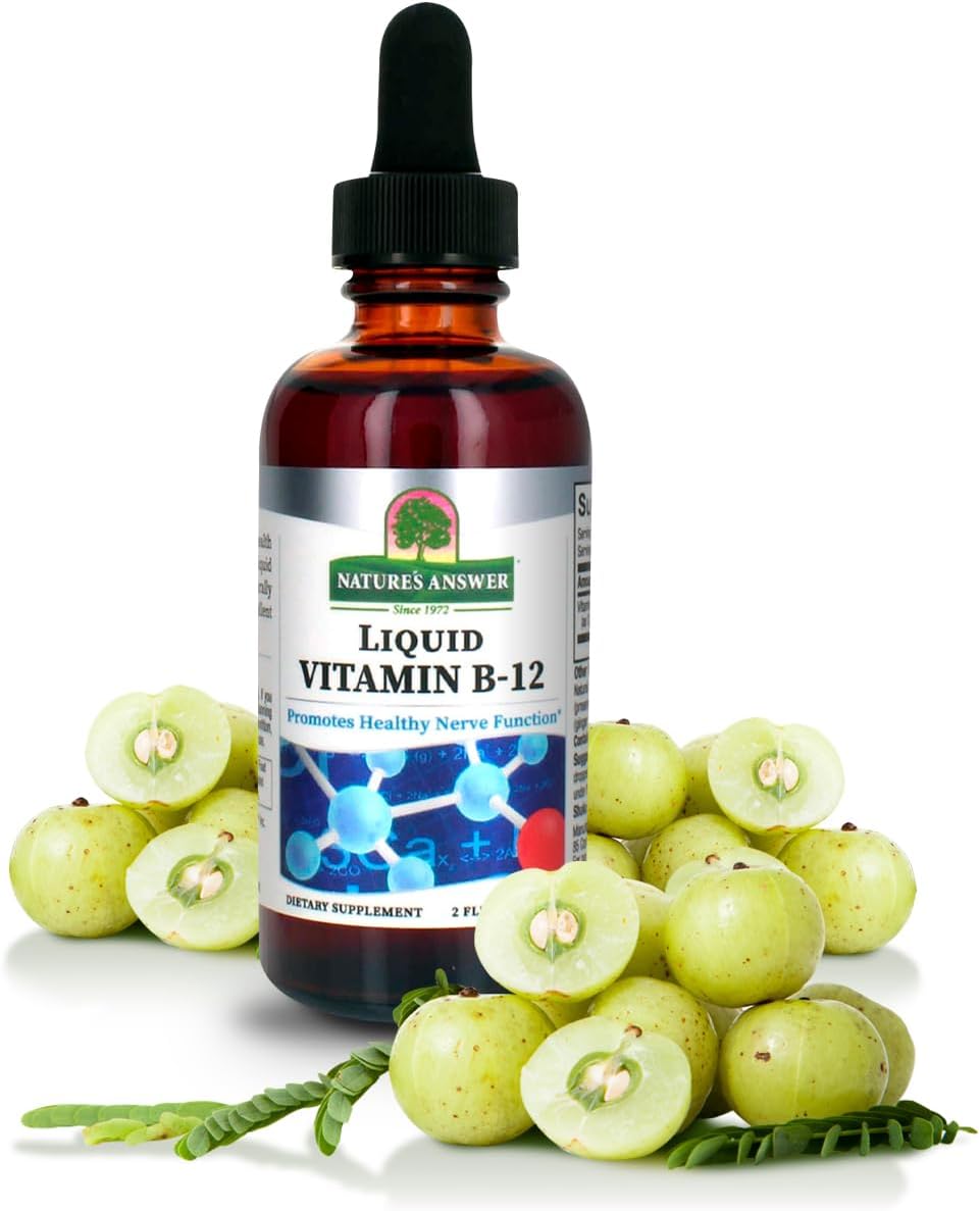 Nature’s Answer Liquid Vitamin B12 natural flavour 60ml bottle front label