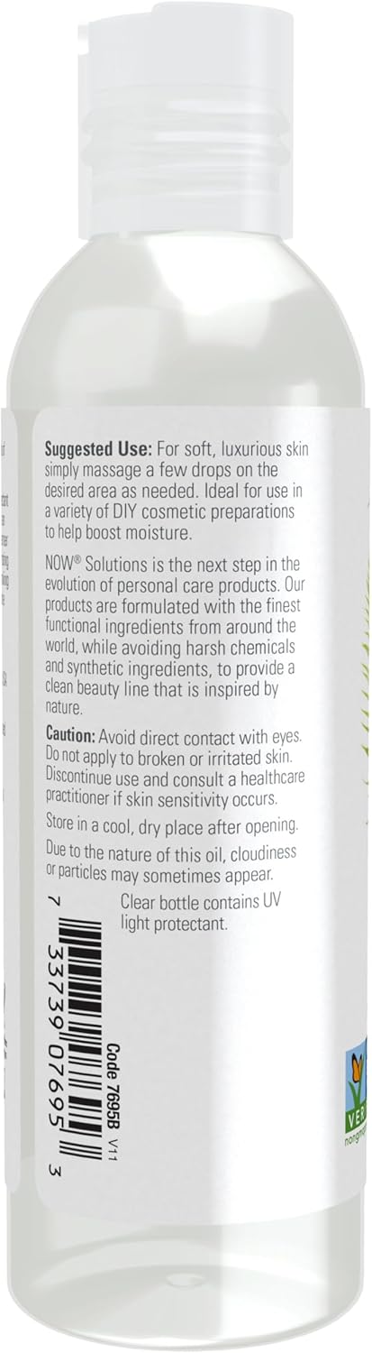 Barcode and product details for NOW Pure Vegetable Glycerin, 118ml
