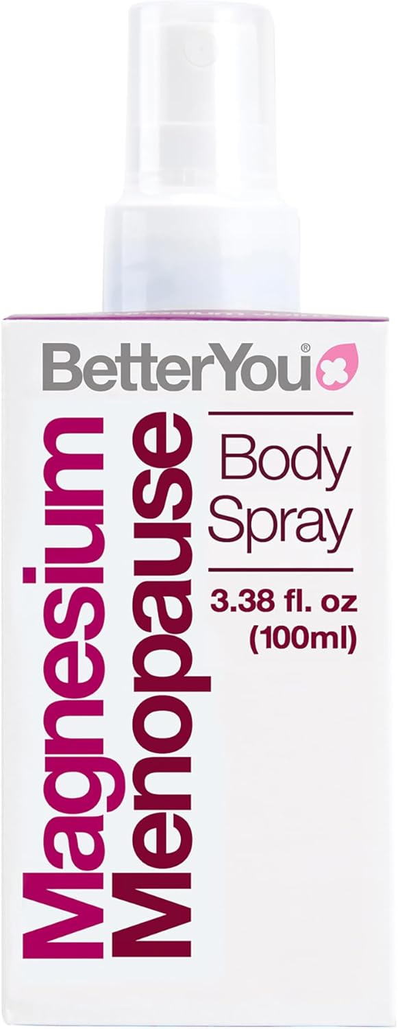 BetterYou Magnesium & Botanical Body Spray bottle & box, 100ml.