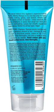 Back label of Color Wow Money Masque 50ml showing instructions and ingredients.