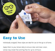 ZEISS AntiFOG Cleaning Wipes for Glasses & Lenses - 30 Count