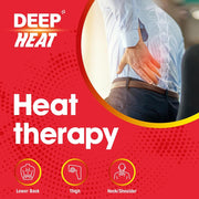Deep Heat Extra Large Air-Activated Warming Patch for Back and Muscle Comfort, 2 count box on white background.