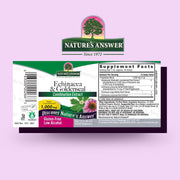 Nature’s Answer Echinacea Goldenseal low alcohol liquid extract 30ml barcode on a pink background