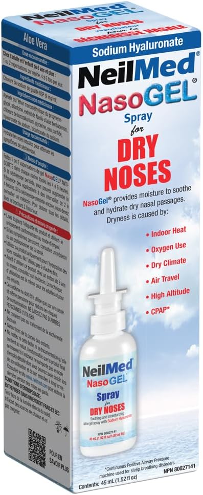 NeilMed NasoGel Spray for Dry Noses 45ml box, front packaging