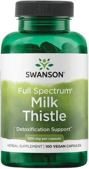 Swanson Full Spectrum Milk Thistle supplement vegan capsule bottle 100 count