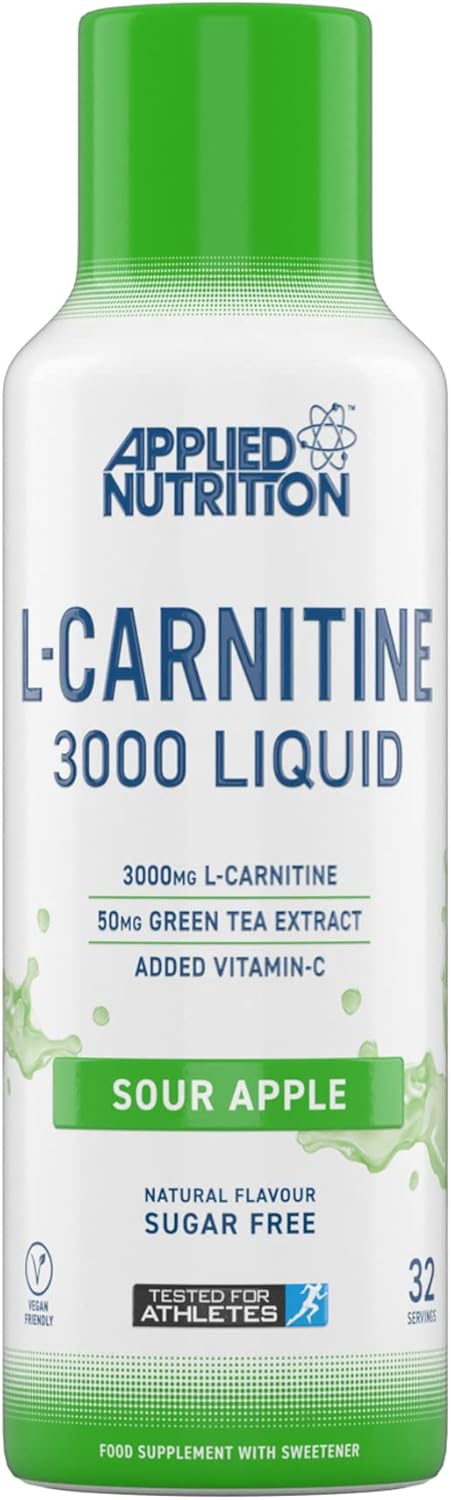 Applied Nutrition L-Carnitine 3000 Liquid Sour Apple 480ml bottle 32 servings