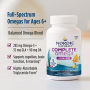 Nordic Naturals Complete Omega Jr., Lemon - 180 Mini Soft Gels